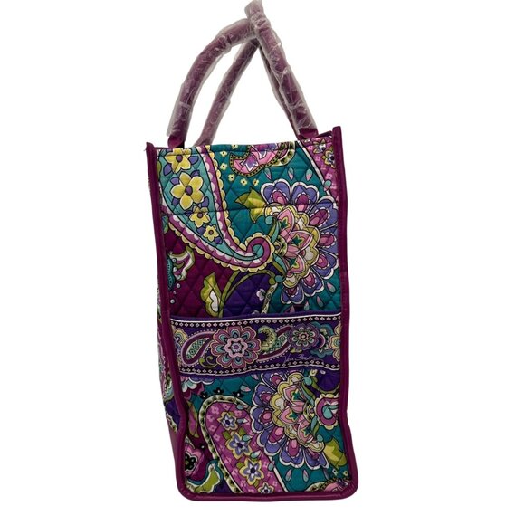 NWOT Vera Bradley Quilted Paisley Tote Bag Double Handles Multicolor Vibrant XL - Picture 3 of 11